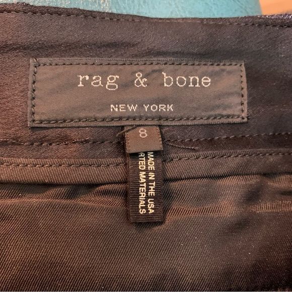 Rag & Bone Dark Blue Trouser Tuxedo Bootcut Split Hem Pockets Career Jeans 8 - Picture 7 of 12